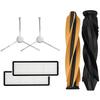 Vacuum Cleaner Replacement Parts For DREAME D20 Plus Includes 2 Filter + 2 Side Brushes + 1 Roller Brush, Easy Installation