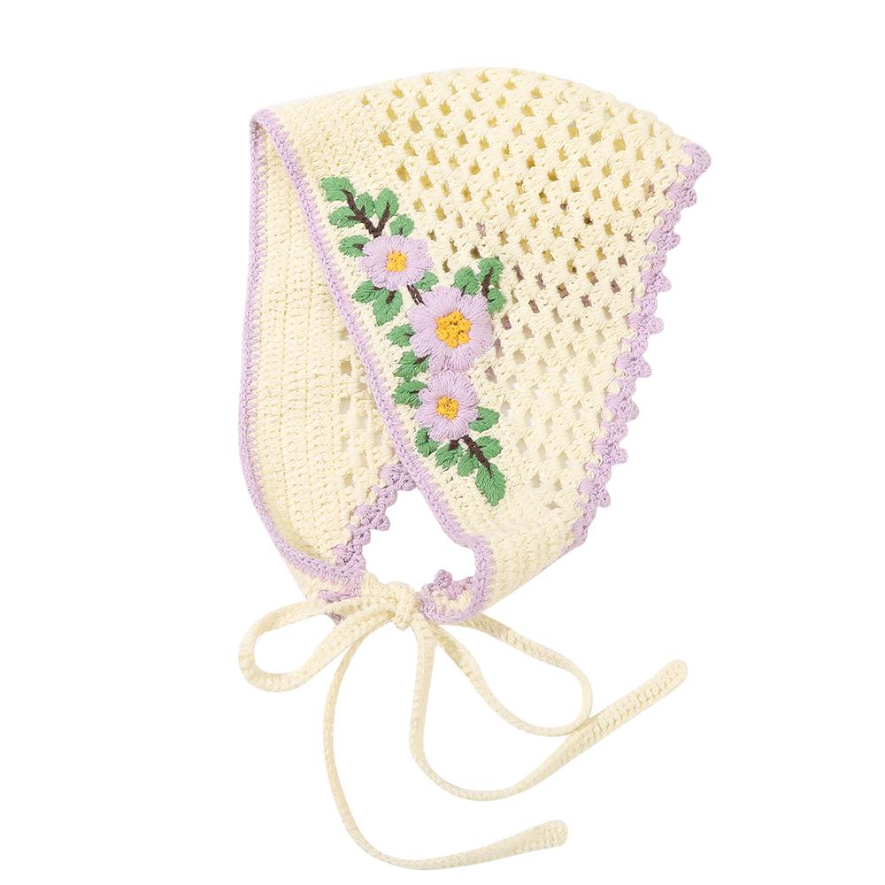 Flower Hair Scarf Headband Bandana Hairband for Women Knitting Triangle Scarf Turban Headbands Hair Accessories