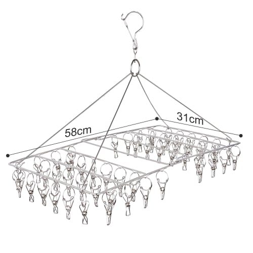 VECELO Clothes Drying Rack, 52 Clothespins, 31 x 58 cm, WJ5