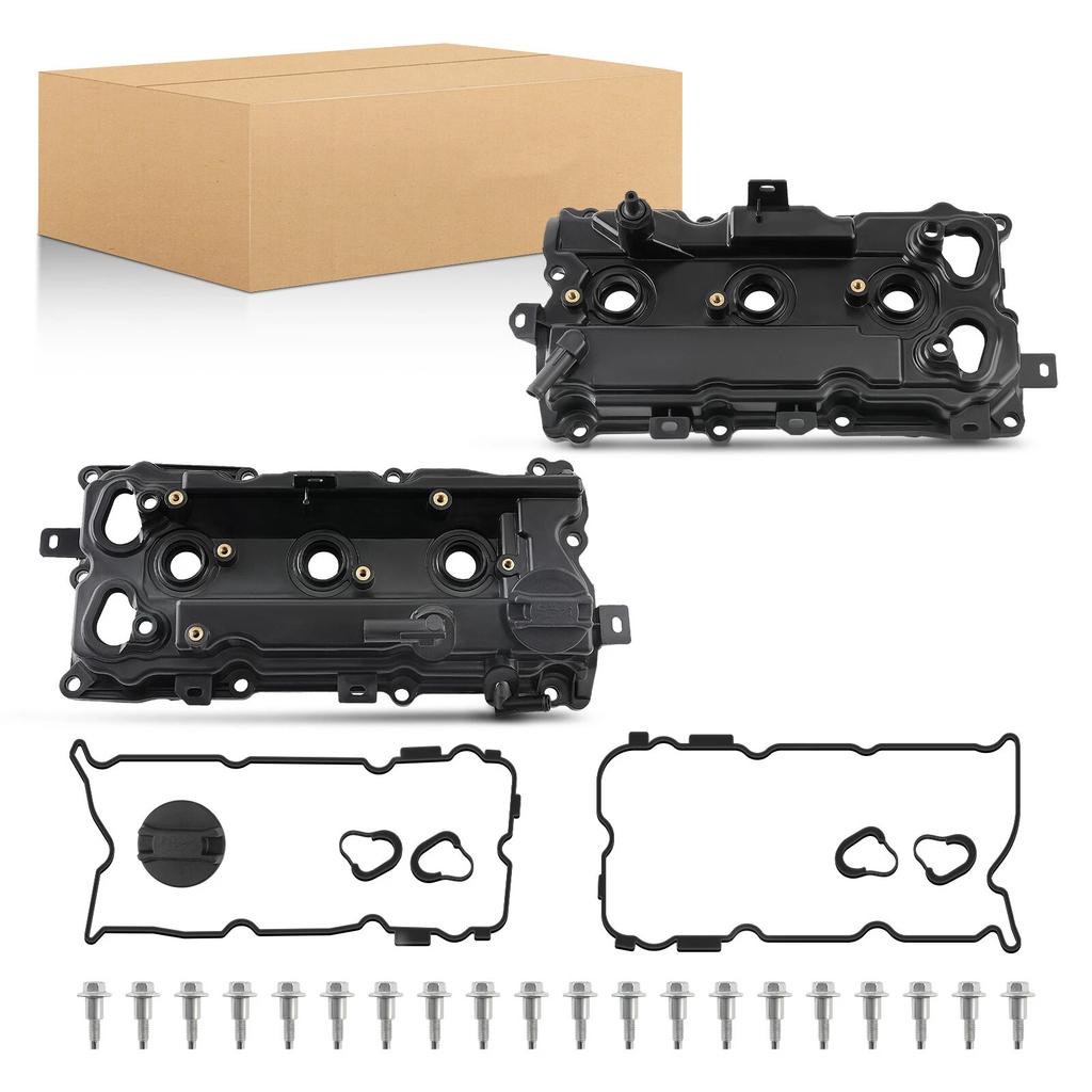 2pcs Cam Rocker Cover W/Gasket Screw Oil Cap Camshaft Rocker Cover Wear Resist for Nissan Maxima 2009-2020 Murano 3.5L 2015-2020