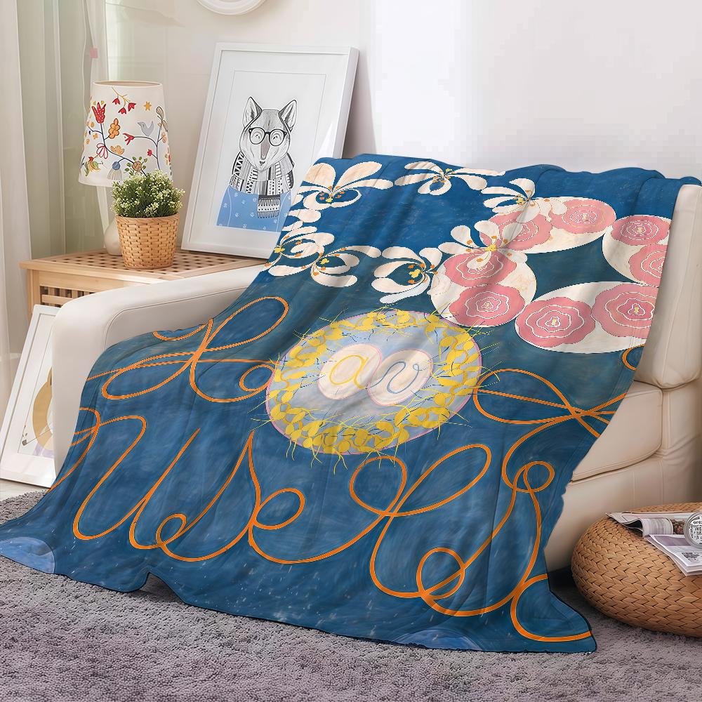 

H-hilma Af Klint Art Blanket Warm And Soft Suitable For Bedroom Living Room Sofa Bed Office Travel Camping 30x40in