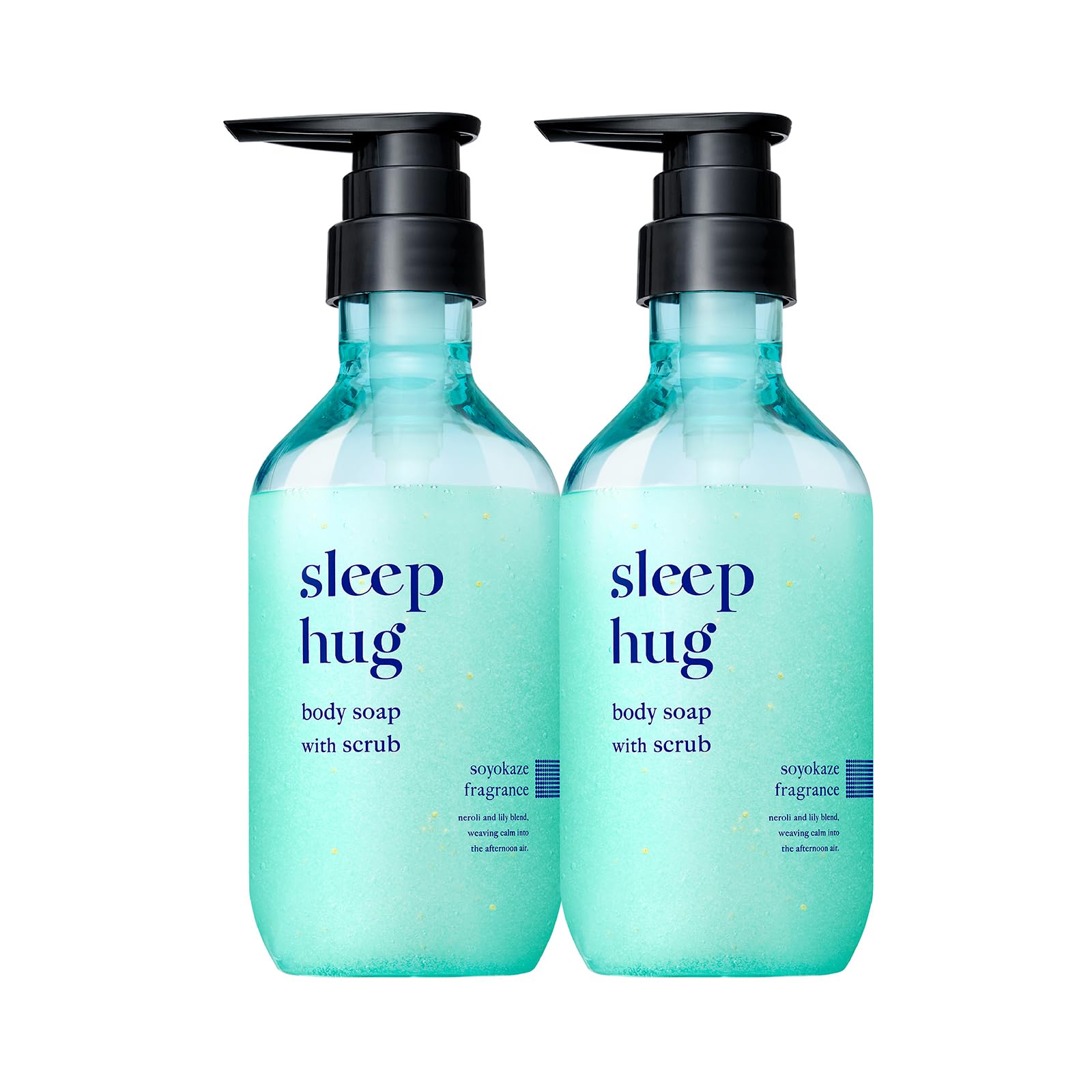 Body wash, exfoliating body soap [Can be used as both foam and scrub] Moisturizing body wash [Sleep Hug] Body soap scrub (Breeze Garden 2-pack)