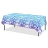 130x220cm Winter Snowflake PE Table Cover Birthday Party Decorations Plastic Tablecloth Disposable Camping Mat Party Supplies