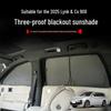 Lynk & Co 900 Sunshade - 2025 Model, Opaque, Heat-Resistant, Mildew-Proof, Ice Crystal Filter for Window Privacy.