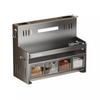 Wall-Mounted Or Countertop Spice Rack With Knife Slot Cutting Board Holder Carbon Steel Modern Kitchen Organizer