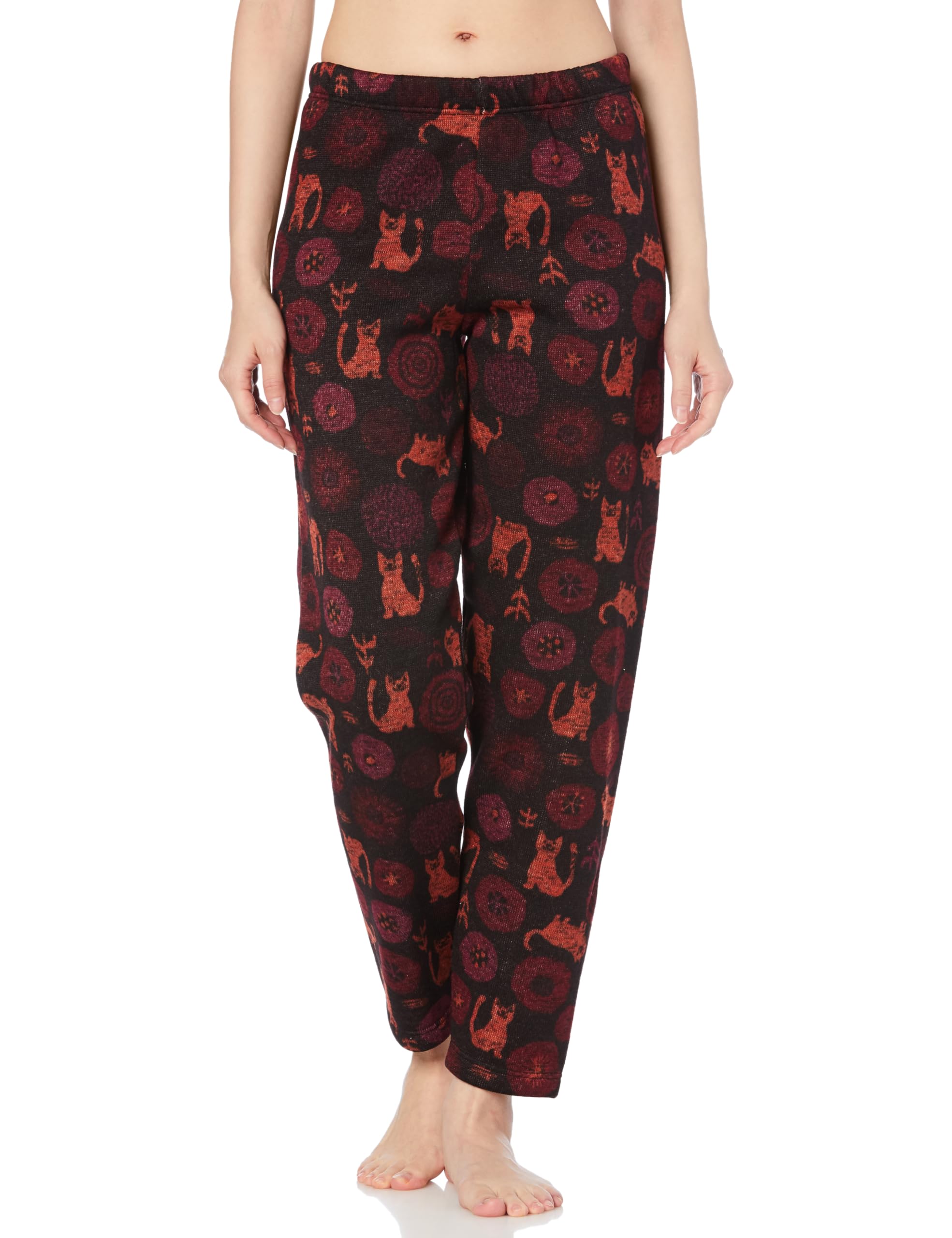 

Шорты С рисунком кошки 49943PS Винный [Atsugi] [Rirakawa] Длина до колена Женские винный