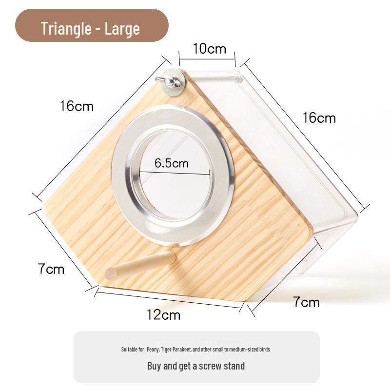 Jessie Transparent Birdhouse Budgie Lovebird Nest Cage Inside/Outside Breeding Box Supplies
