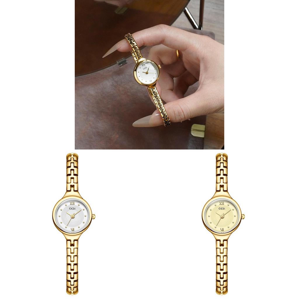 Gedi Quartz Watch For Women With Waterproof Function And Jewelry Clasp