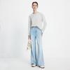 Navigare Women's Tencel Wool Faux Two-Piece Color-Block Long-Sleeve Top