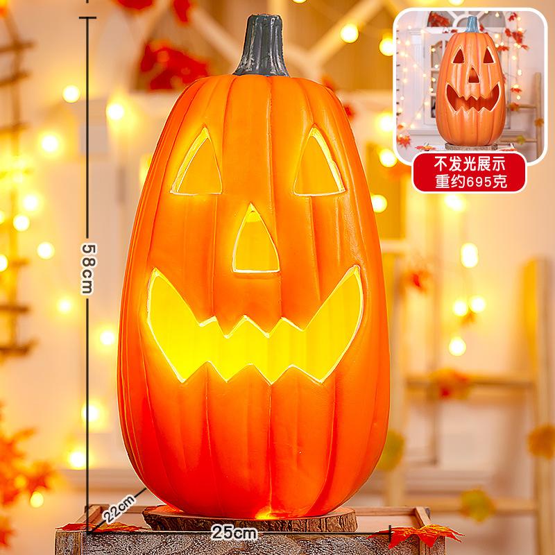 Halloween Pumpkin Lantern Shopping Mall Yard Shop Decoration Scene Arrangement Ornament Luminous Big Pumpkin