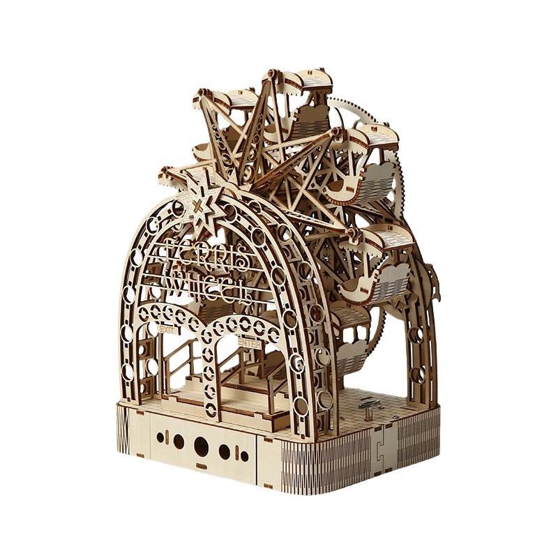 3D Hand-Cranked Ferris Wheel Puzzle
