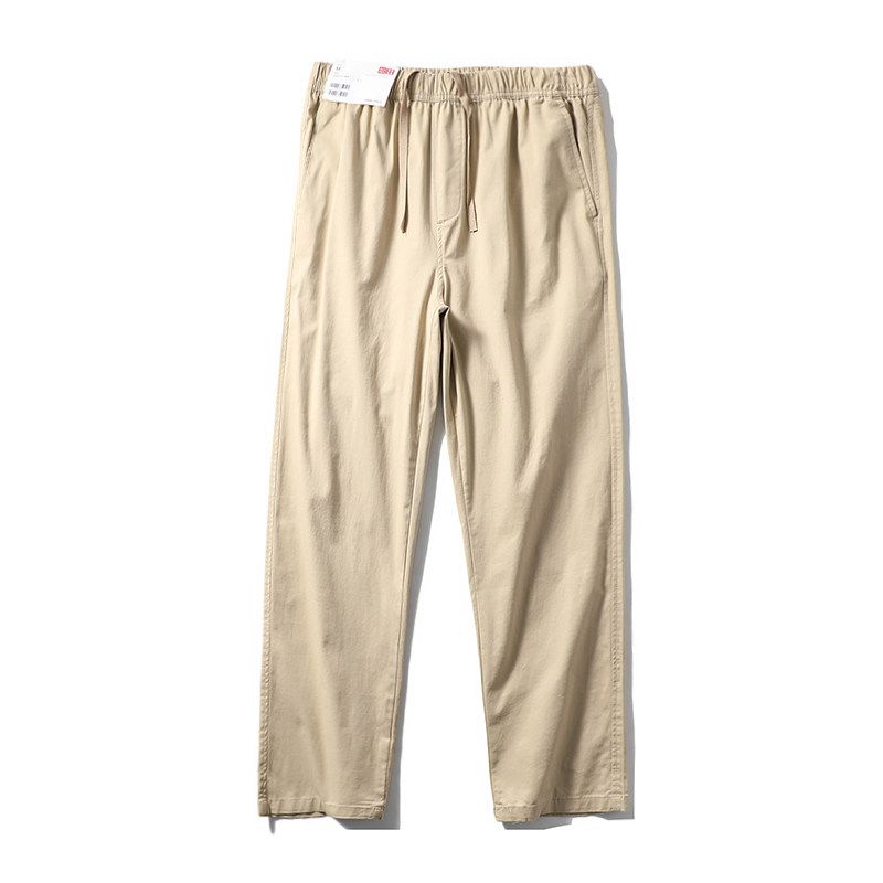 Japanese Style Pure Cotton Casual Pants Men's Spring and Autumn Easiest for Match Straight-Leg Ankle-Length Pants Export Export Men's Cotton Pants
