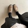 First encounter with matte lace-up fashion autumn and winter new round head inner height increase small comfortable deep mouth single shoes