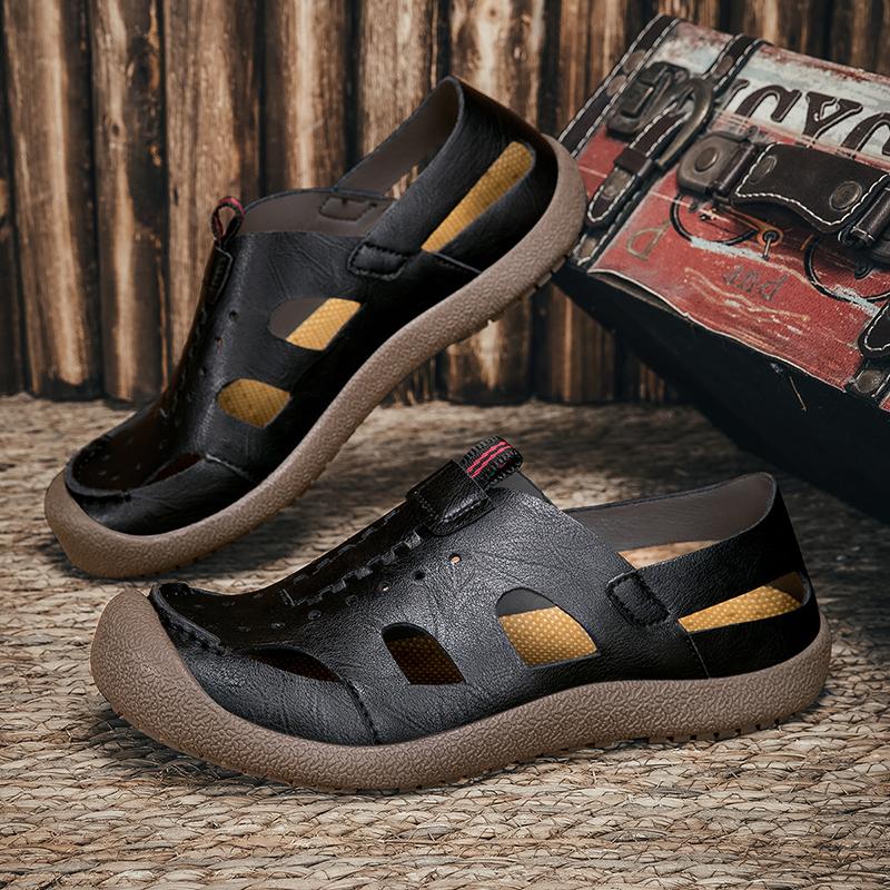 Fashion Outdoor Mens Summer Sandals Breathable Casual Sandalias Non Slip Beach Shoes Quick Dry Wading Aqua Shoes Non Slip Male Sneakers