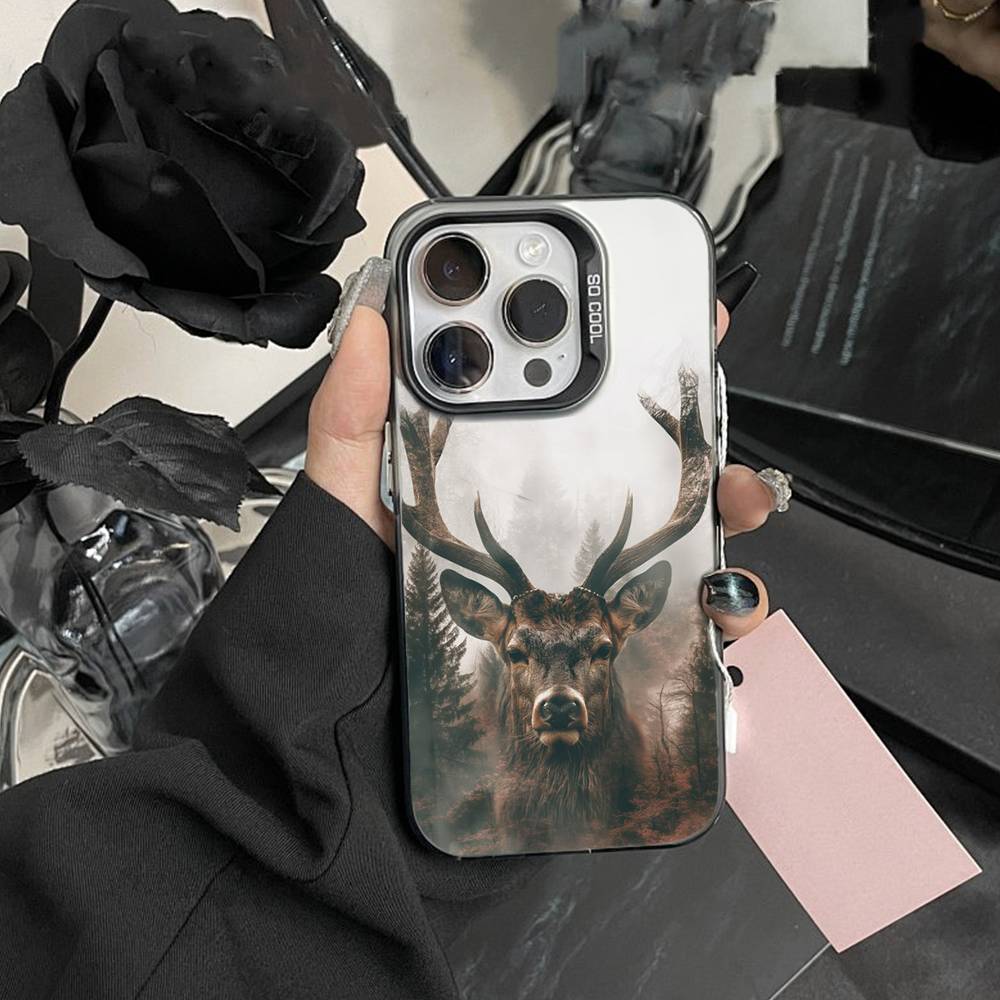 Elk In my Dream Phone Case For IPhone 16 17 15 14 12 13 Pro Max Black Color Shockproof Cover