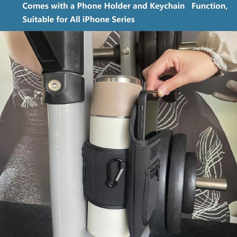 Magnetic Water Bottle Bag Portable Gym Bottle Pouch with Phone Holder Connect fitness equipment Essential fitness accessories