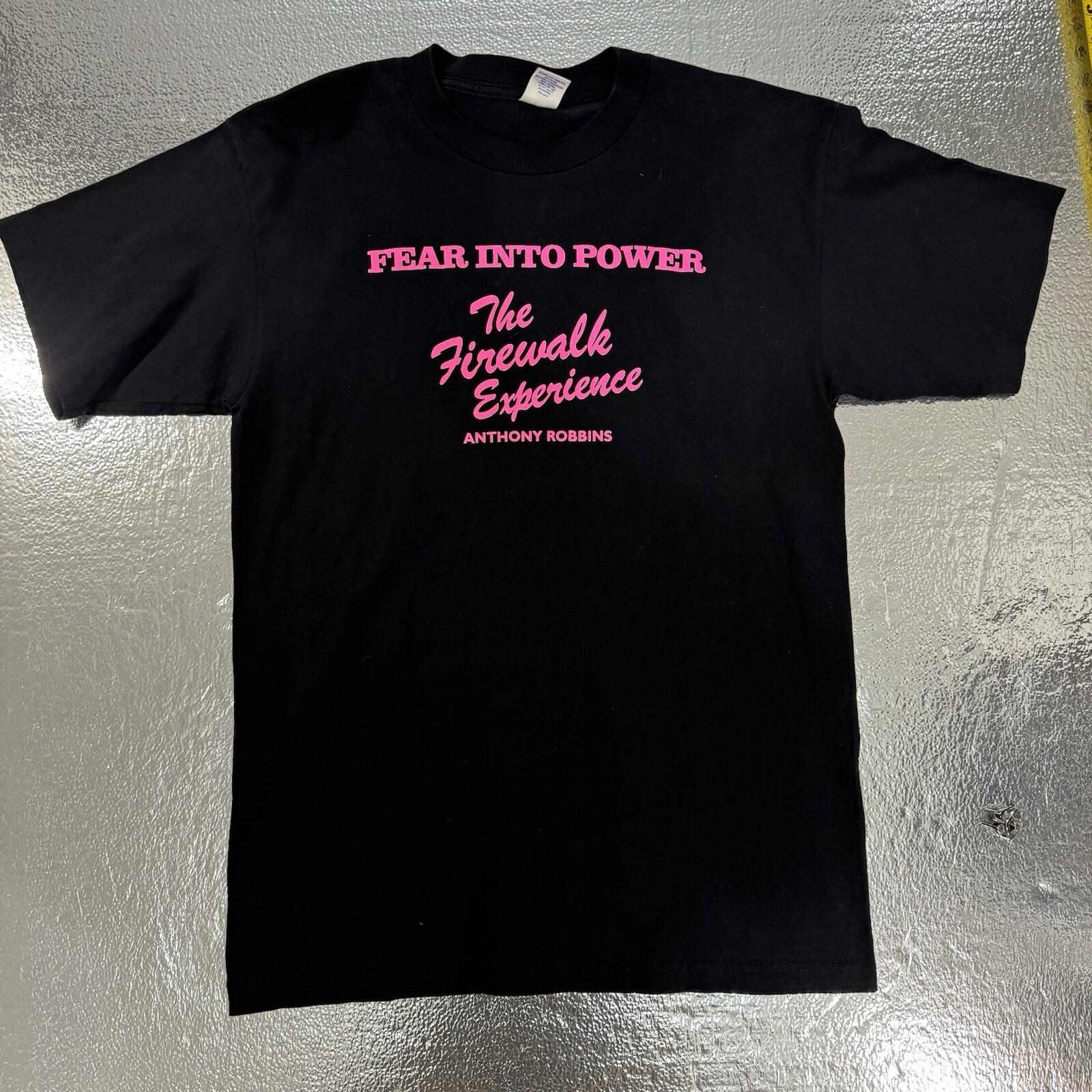 Винтажная футболка Anthony Robbin’s FEAR INTO POWER The Firewalk Experience Размер L Унисекс XL