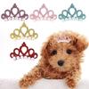 Glittering Crown Hair Clip for Small Pet Photography Daily Hair Styling Tool for Breeds Cats Everyday Wear Party Props