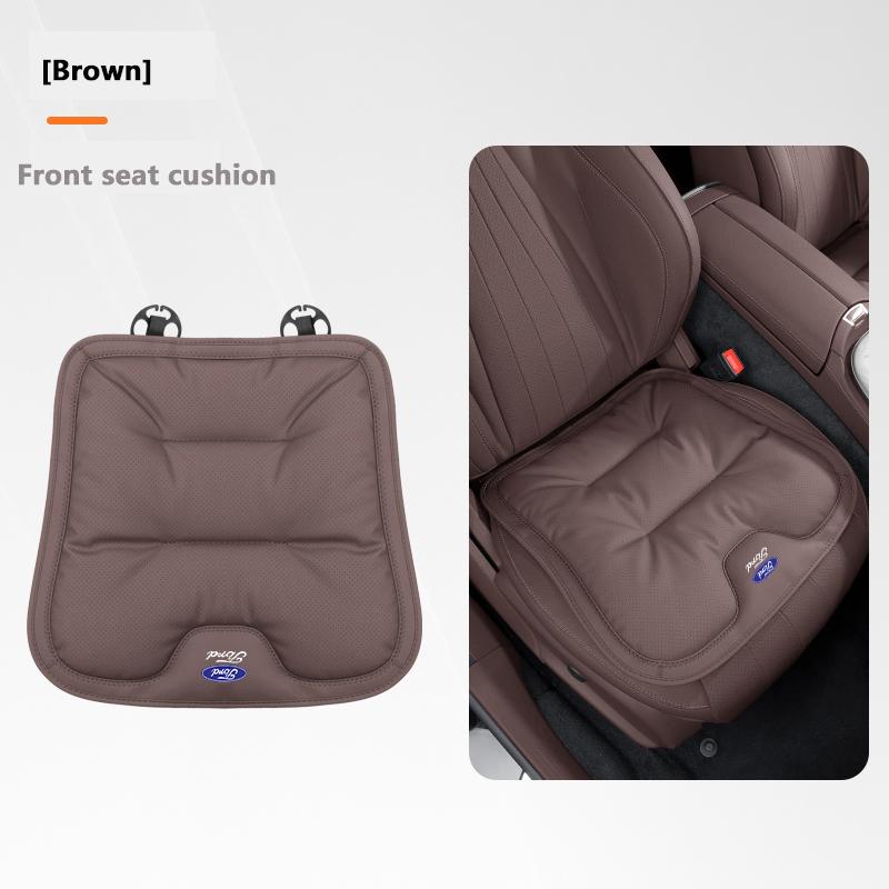 Aksamitna Poduszka Zimowa Pokrowiec na Oparcie Siedzenia ze Skóry Nappa do Samochodu Ford Mondeo Focus Fiesta Kuga MK3 Mustang F-150 C-Max