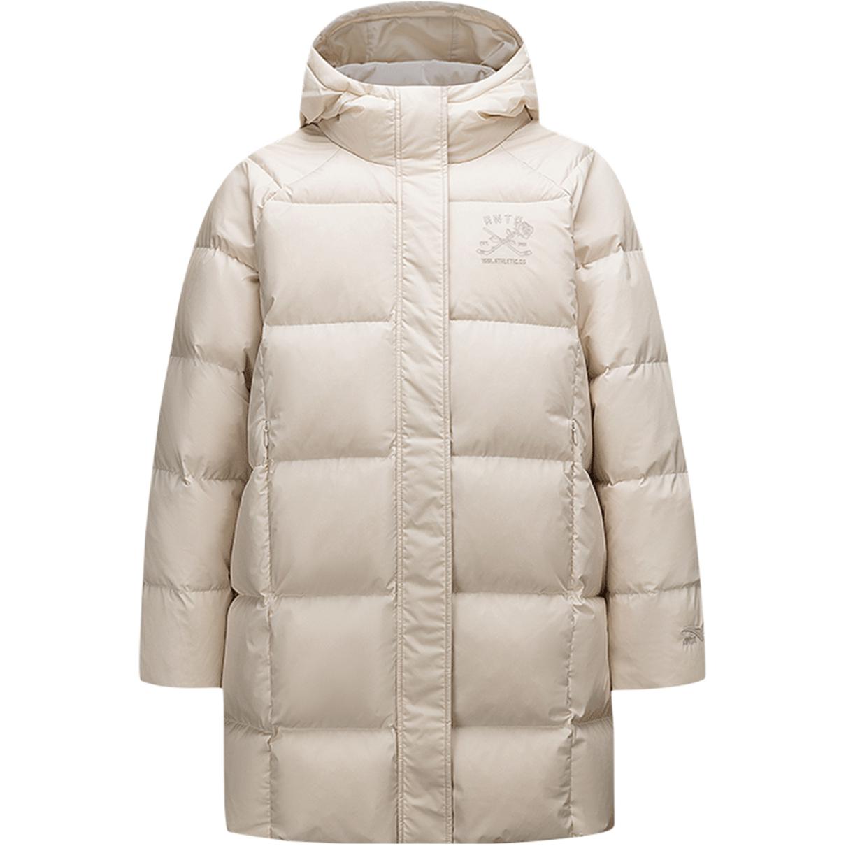 

Anta Life Series Zipper Hooded Mid-Length Down Jacket Women outerwear 162618903-1 XL