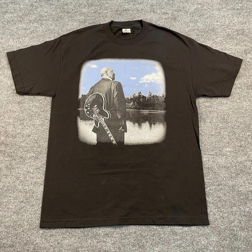 NWOT Y2K B.B. King Guitar Blues Music Tour Shirt Large 21x31 Black