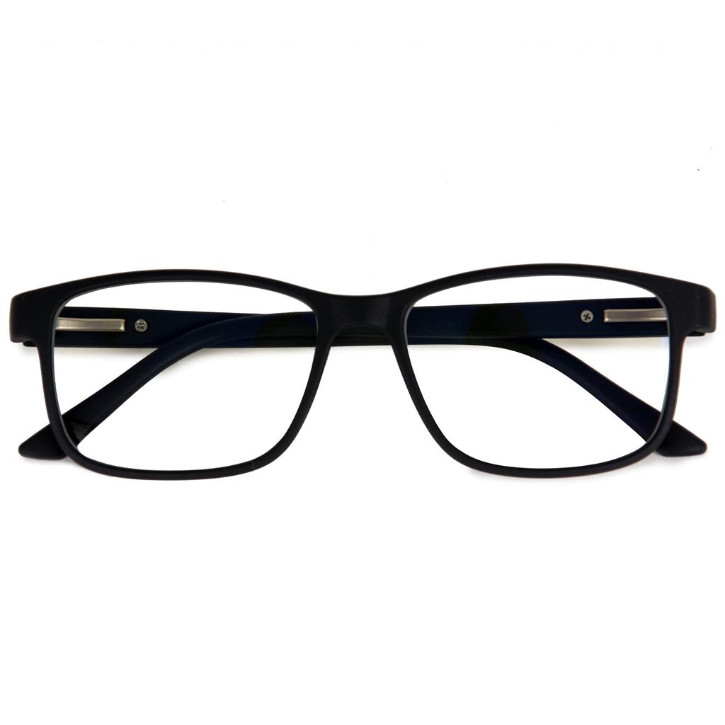 HAZON® Zero Power Antiglare Computer Glasses For Eye Protection Blue Light Blocking Glasses Square Black Frame For Men And Women Reading Glasses