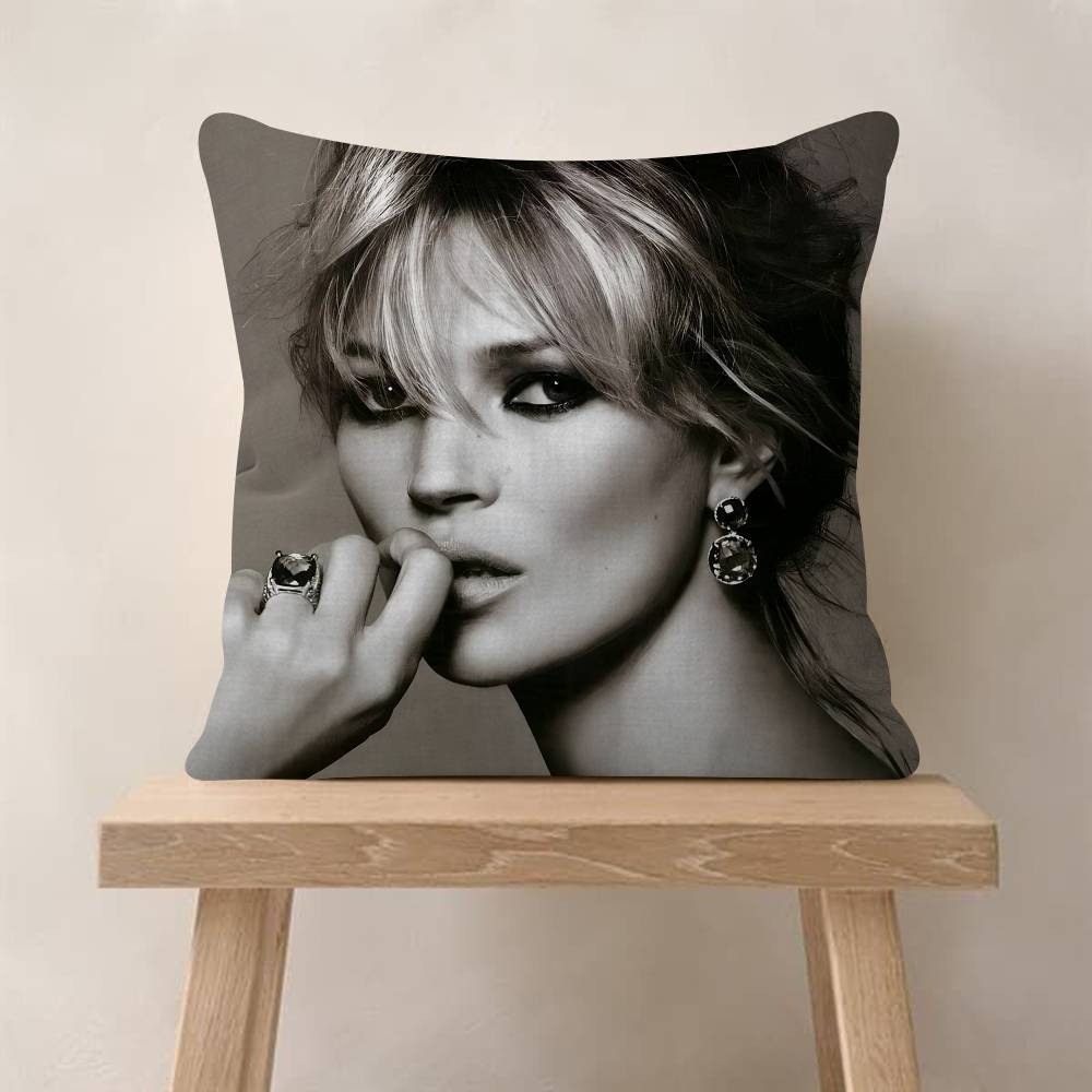 Kate Moss Fashion Modern Art Personalized Pillow Cover Kids Bedroom Wild Party Decor Pillowcase Kid Birthday Shower Gift