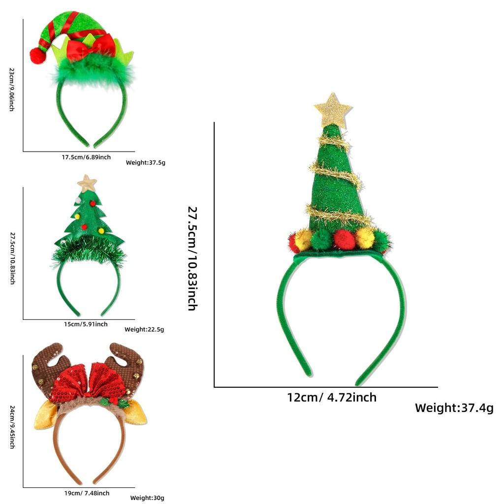 Colorful Christmas Plastic Headbands For Festive Celebrations And Holiday Parties