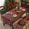 Checkered Table Runners Tablecloth Plaid Fabric with Tassels Gingham for Table Outdoor Indoor Wedding Birthday Party Christmas