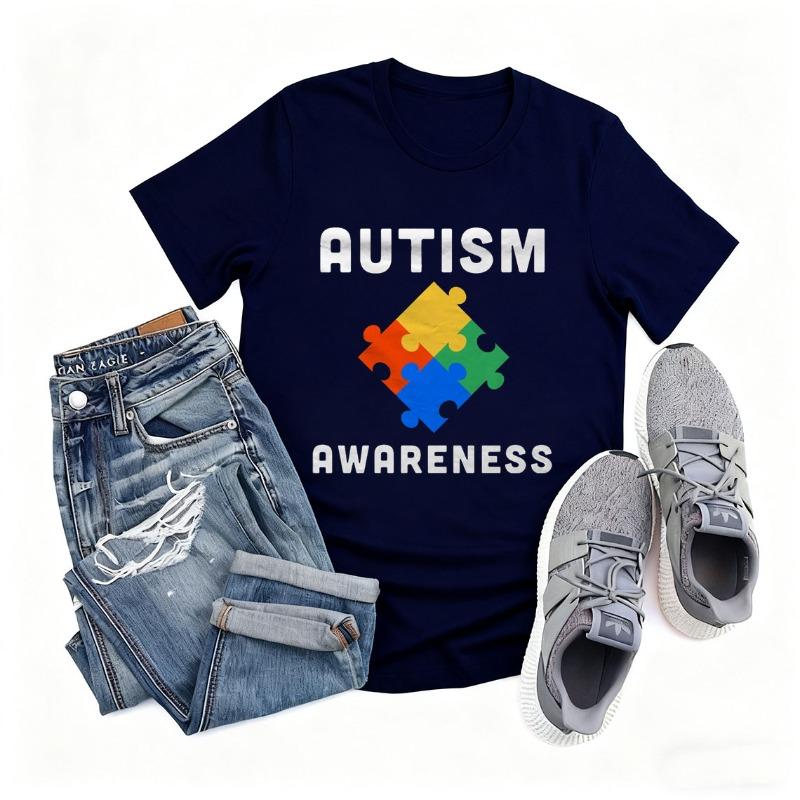 

Autism Shirt Autism Awareness Month Gift Autism Awareness Shirt Crew Neck Outdoors High Quality Cotton Shortsleev Fashion Tees 4XL