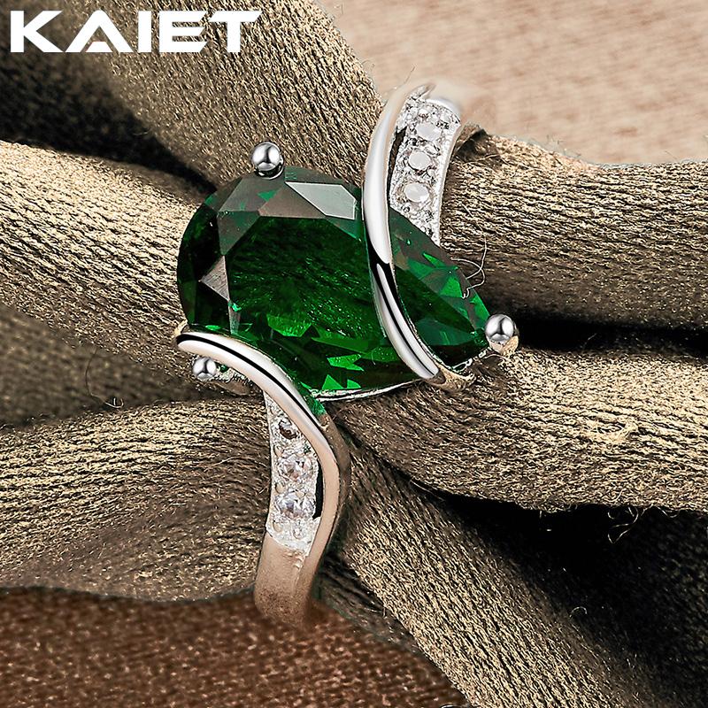 925 Silber Wassertropfen Kristall 7-10 Ring Anhänger Zubehör Für Damen Schmuck