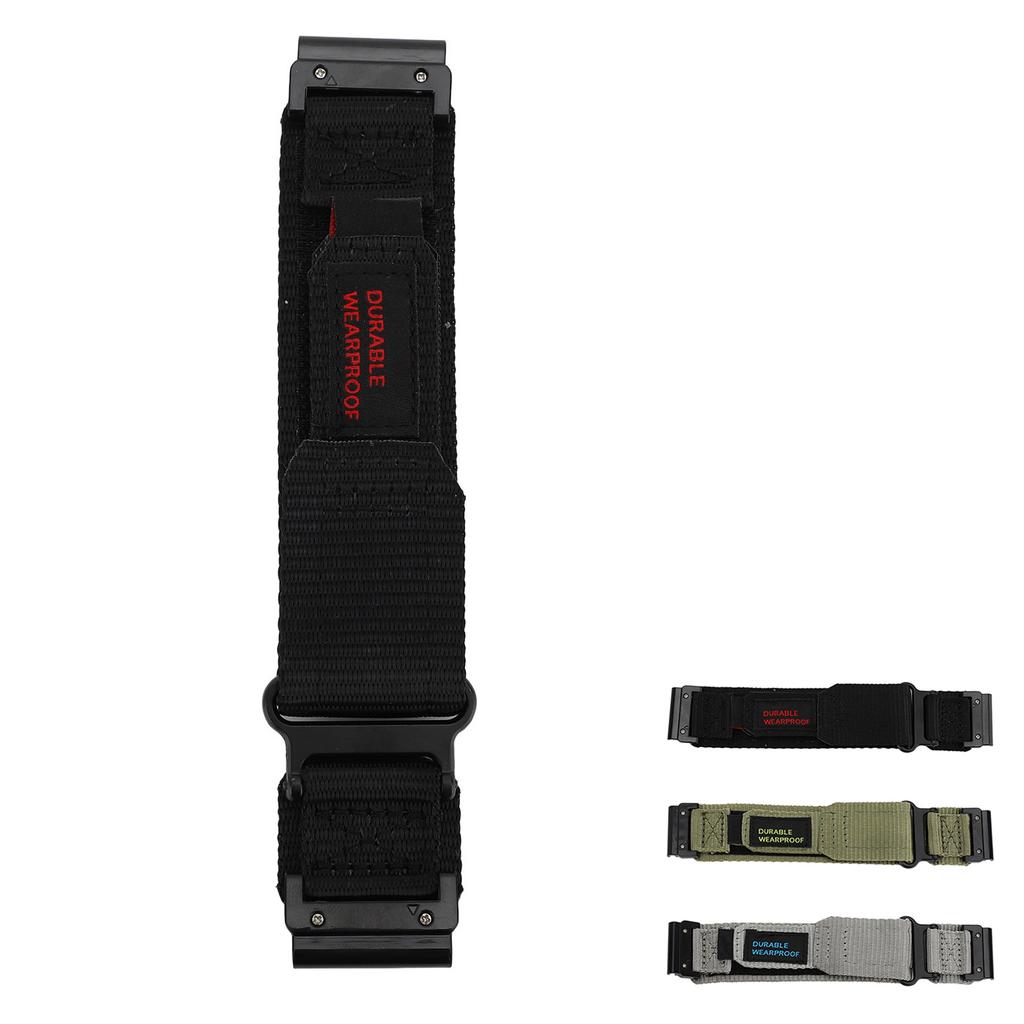 Bracelet de montre en nylon robuste pour Fenix 7X 6X 5X GPS pour Instinct 2x pour EPIX Pro 26 mm réglable à attache rapide