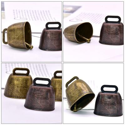Glocken Haustier Vintage Glocken Metall Kuhglocke Eisen Klingel Musik Dekorationen Glocken Rustikal Weidezubehör Halsband Anti-Verloren Hängend