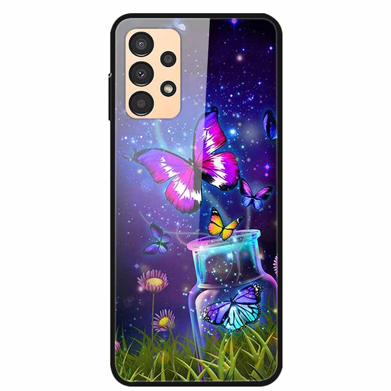 Funda para Samsung A53 5G 2022 Mármol Vidrio Templado Tapa Dura para Fundas de Teléfono Samsung Galaxy A33 A73 5G Protección Fundas