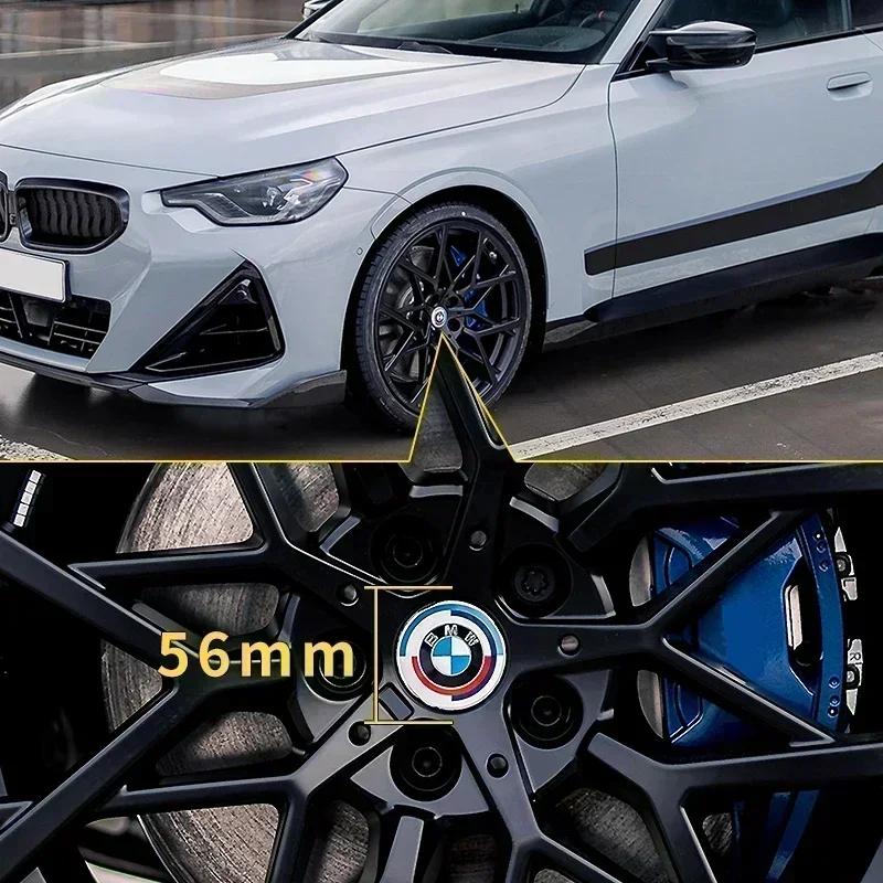 For BMW 5 Series E28 4pcs 56mm Car Wheel Center Hub Cover Badge Logo Emblem for BMW E87 E30 E46 E28 E34 E39 E60 F02 F18 F35 G20 G03 G05 F10 E93 F20