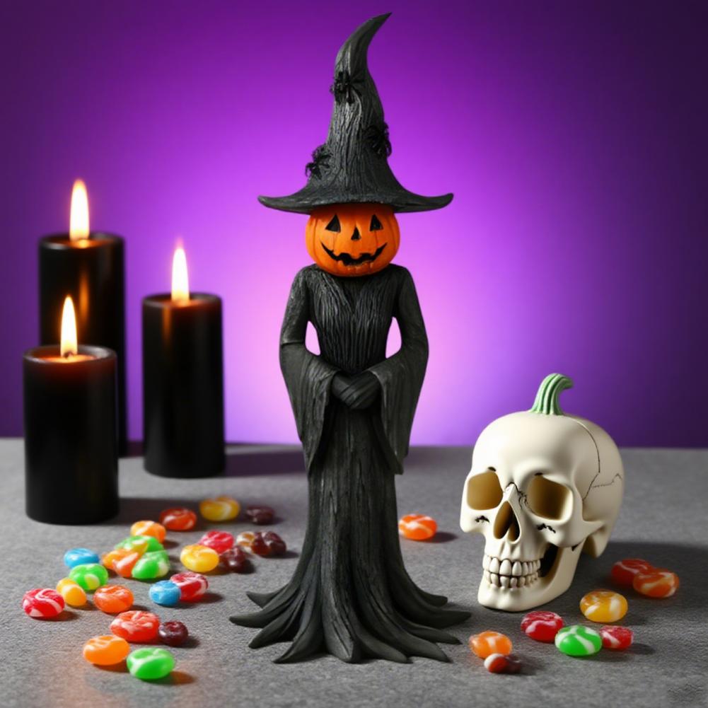Resin Witch Figurine Witch Statue Home Decor Enchanting Halloween Witch Statues Resin Figurines for Indoor Home Decor