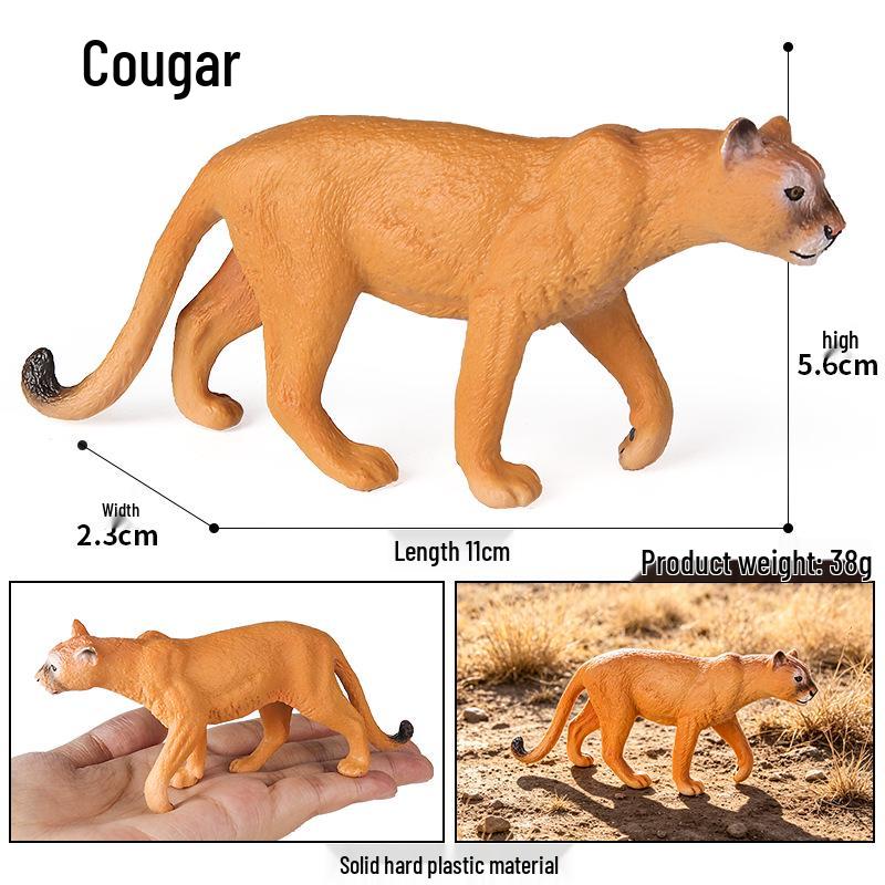Kids' Wild Animal Model Toys: Leopard, Cheetah, Jaguar, Black Panther, Snow Leopard Figurines.