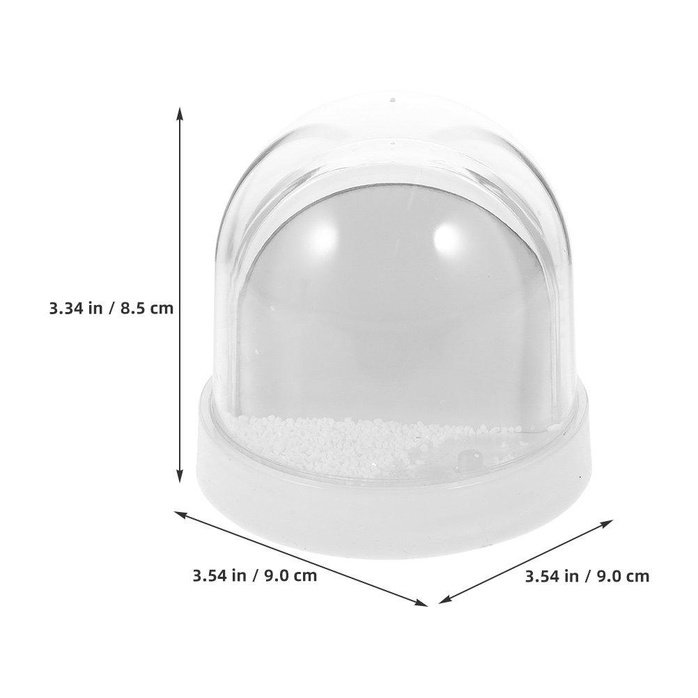 DIY Photo Snow Globe Mini Plastic Picture Frame with Blank Sublimation Insert Snowglobe Display Globe for Home Decor Gift белый