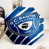Sc Bastia Football Crest Automatic Folding Umbrella - 8-Rib Travel Umbrella with Auto Portable Case, Ideal Gift for Birthdays