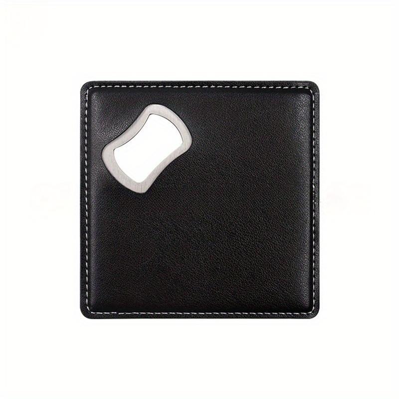 1Pc Personalized Groomsmen PU Leather Stainless Steel Beer Bottle Opener