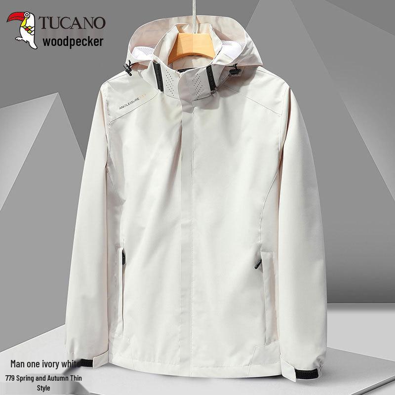 

Водонепроницаемая ветрозащитная тонкая куртка Woodpecker для мужчин - 2025 Весна/Осень Повседневная уличная куртка для альпинизма L 90-120 kg (Men); 90-110 kg (Women)