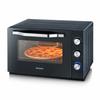 Four Posable XXL À Chaleur Tournante SEVERIN - 60 L - 2 200 W - Tournebroche Et Pierre À Pizza - Noir/Inox
