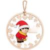 Home And Office Accent Santa Claus Decoration Wooden Christmas Ornament