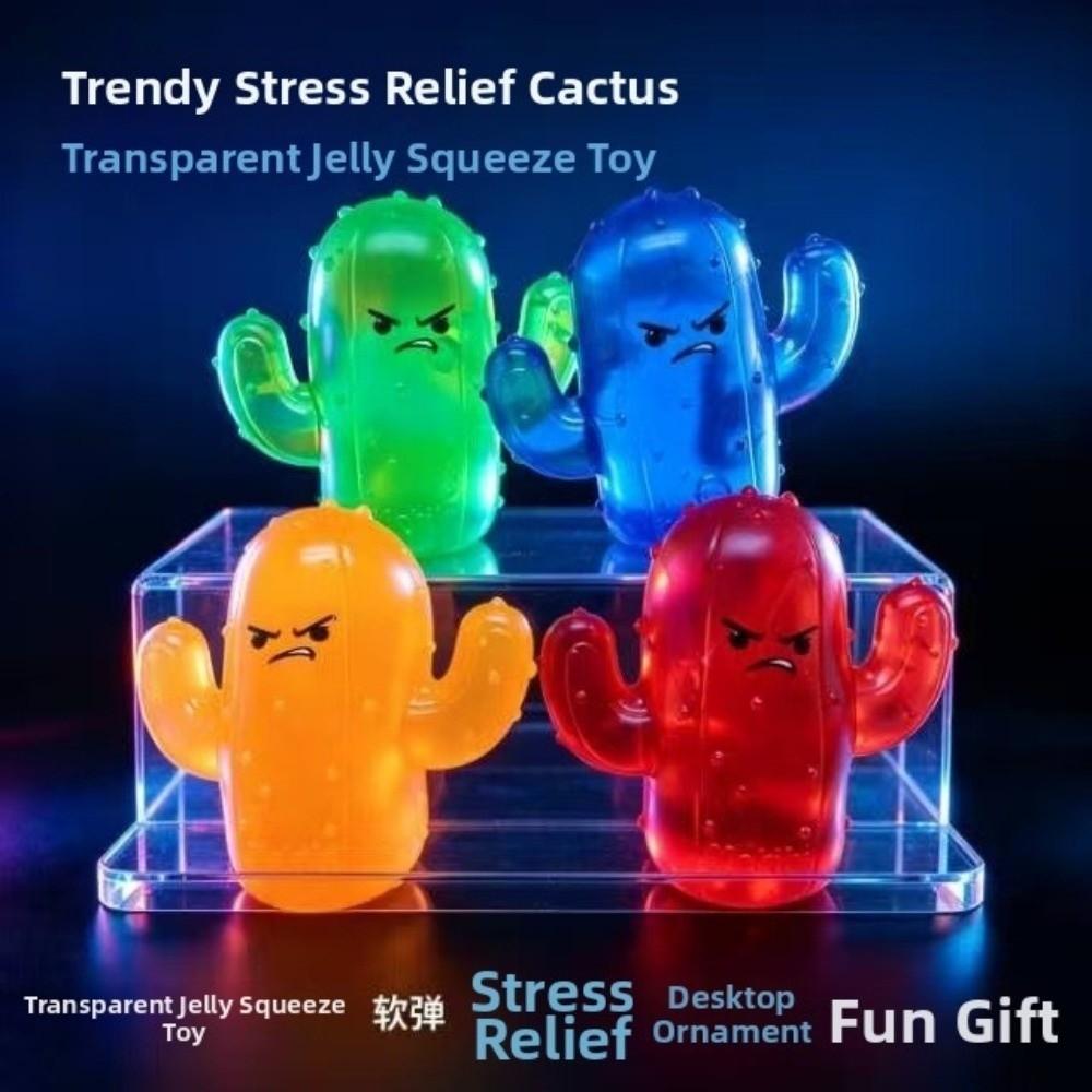 Angry Cactus Squeeze Squishy Toys Mini Stress Relief Toy New Sensory Fidget Toy  For Kids