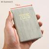 2026 English Planner Book A7 Mini Portable Pocket Daily Schedule Book 60 Sheets 120 Page Thin Weekly Calendar Journal Agenda