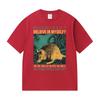 Believe In Myself Funny Graphic T Shirt Retro Japanese Rat Casual Print Tshirt Unisex Fashion Oversized 100 Cotton Unisex Tshirts