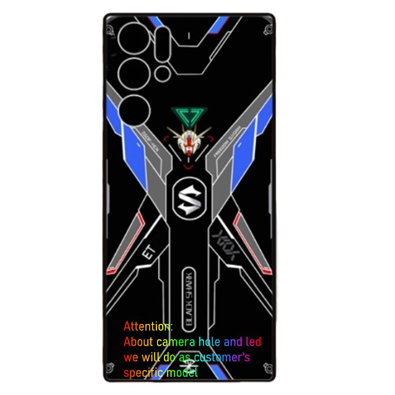 

Для ZTE nubia Red Magic 9 Pro 9 Pro Plus 10S Pro 10 Pro Plus 8 8s 7 7s 6 6s Pro 8 Pro Plus світлодіодний чохол-спалах зі скляною задньою кришкою 8sPro or 8SProPlus