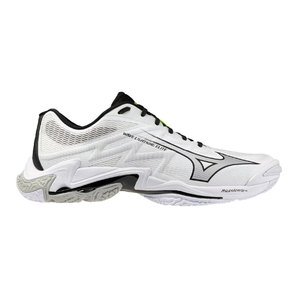 Mizuno Wave Lightning Elite Volleyball Size 2E Shoes, White/Black, 24.0 cm,
