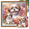 Cute Cat/Dog Full Embroidery Eco-cotton Thread 11CT Printed Cat Cross Stitch Kit Arts DIY Handmade Ornament Home Decor 40*40cm