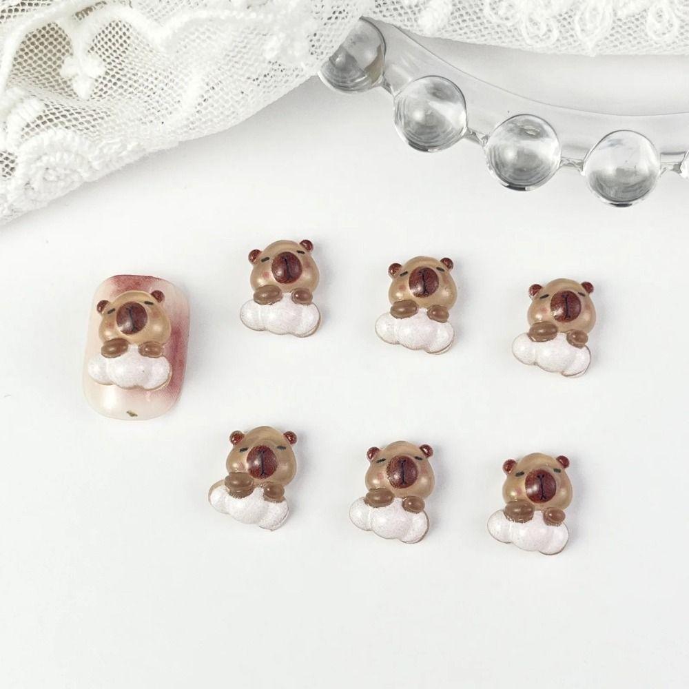 20pcs Mini Pufferfish Nail Art Decoration Cute Cartoon Manicure Resin Charms Jewelry Gifts